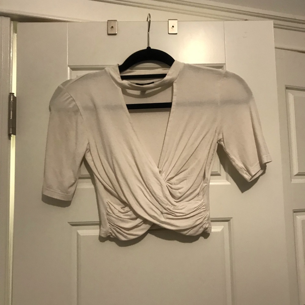 Topshop Wrap Front Crop Top